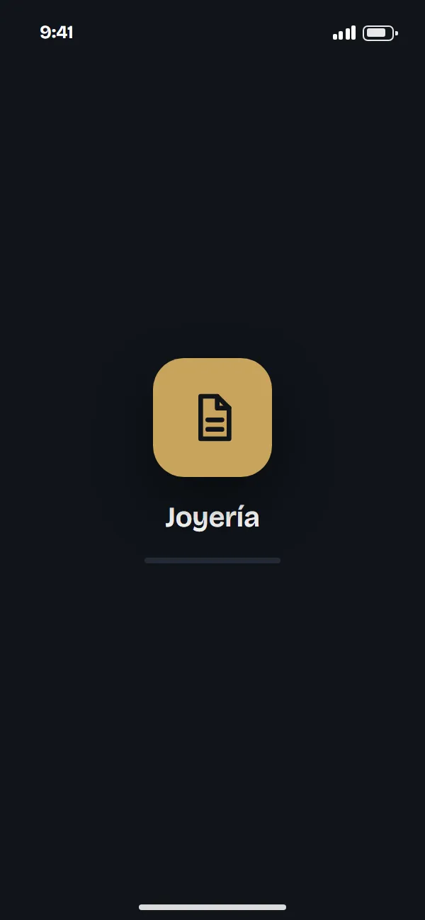 Pantalla de órdenes de un taller de joyería